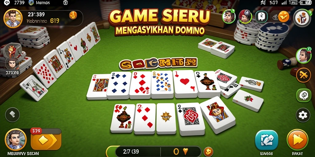 Screenshot utama menampilkan gameplay seru dari Domino.