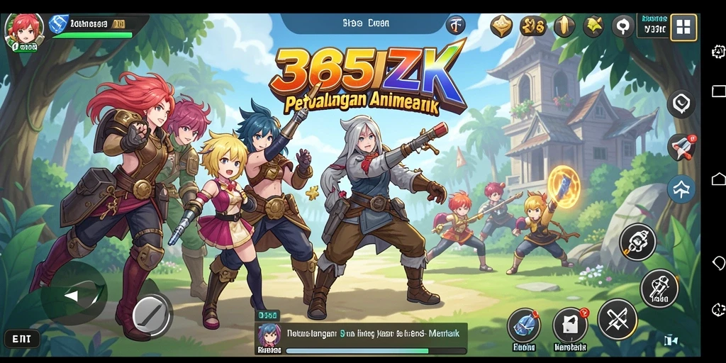 Tampilan menakjubkan dari gameplay 365ZK dengan karakter anime.