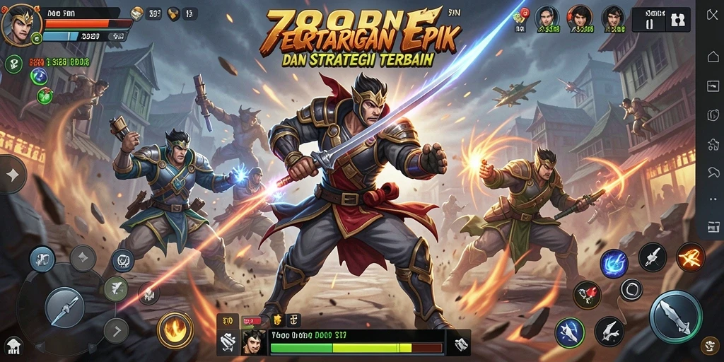 Tangkapan layar gameplay <strong>789BNI</strong> menunjukkan aksi pertarungan yang intens.