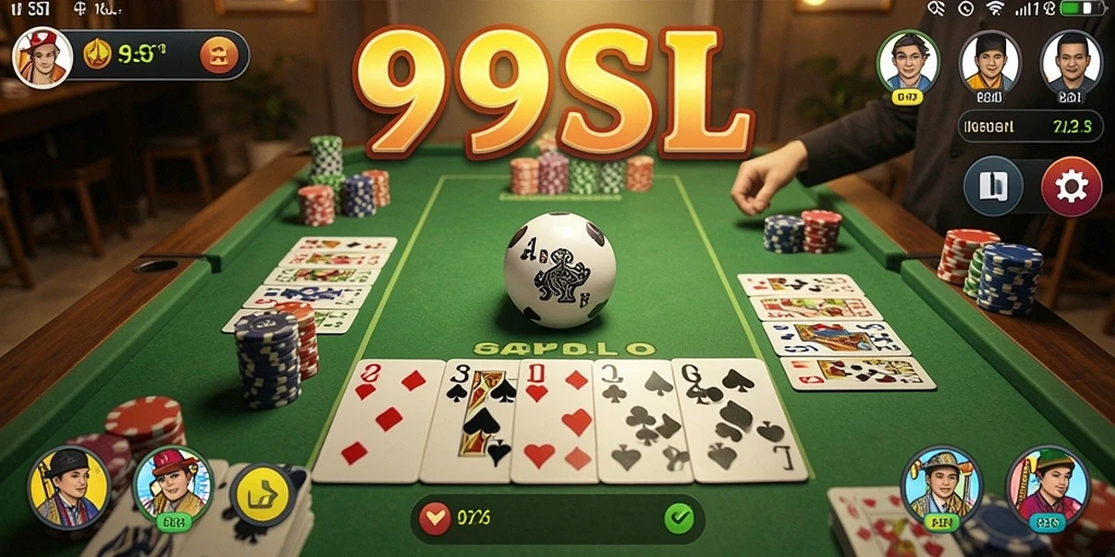 Tampilan gameplay Gaple dalam 99SL yang seru.