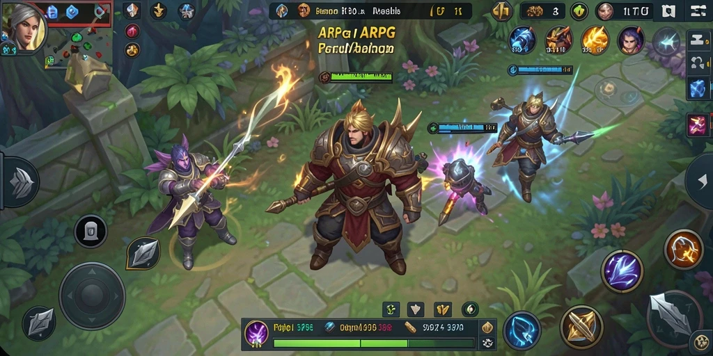 Screenshot menunjukkan aksi pertempuran seru dalam gameplay ARPG.