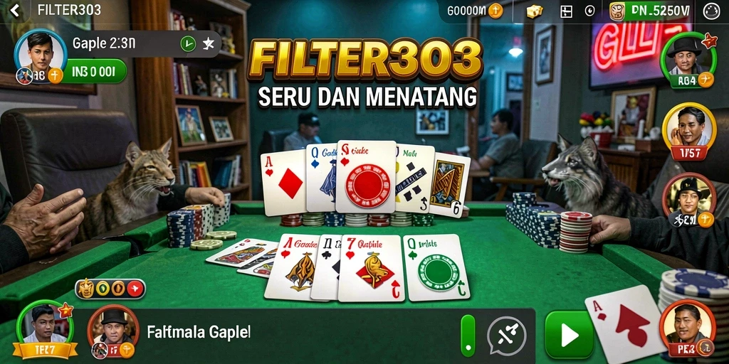 Tampilan menarik saat bermain Gaple di FILTER303.