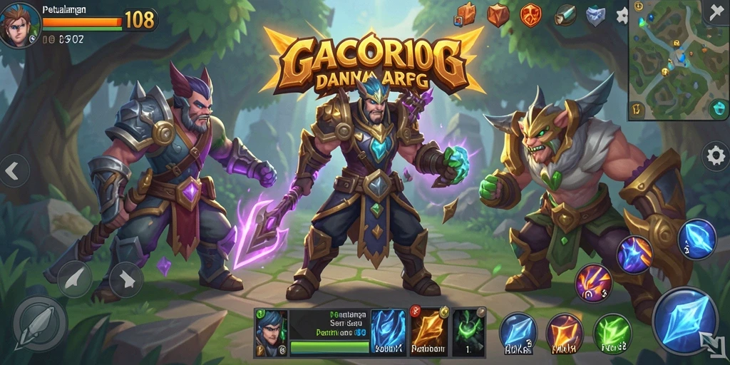 Screenshot GACOR108 menunjukkan pertempuran epik dalam dunia ARPG.