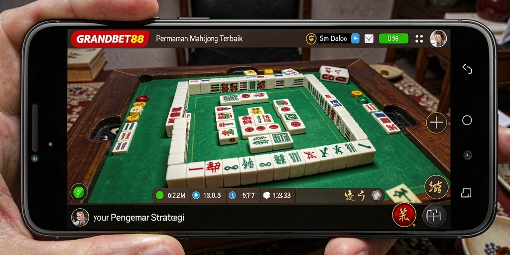 Tampilan gameplay seru dalam permainan Mahjong GRANDBET88.