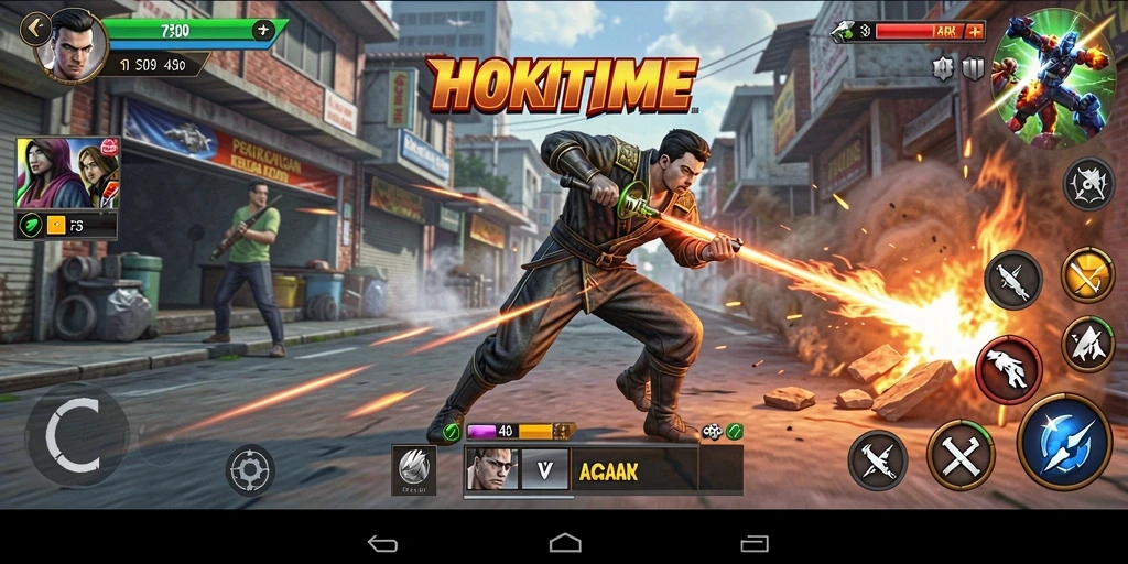 Tampilan menarik dari gameplay action HOKITIME yang memukau.