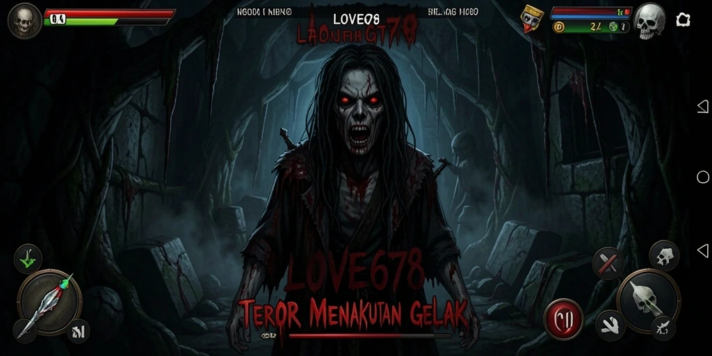 Gameplay LOVE678 dengan atmosfer horor yang menegangkan.