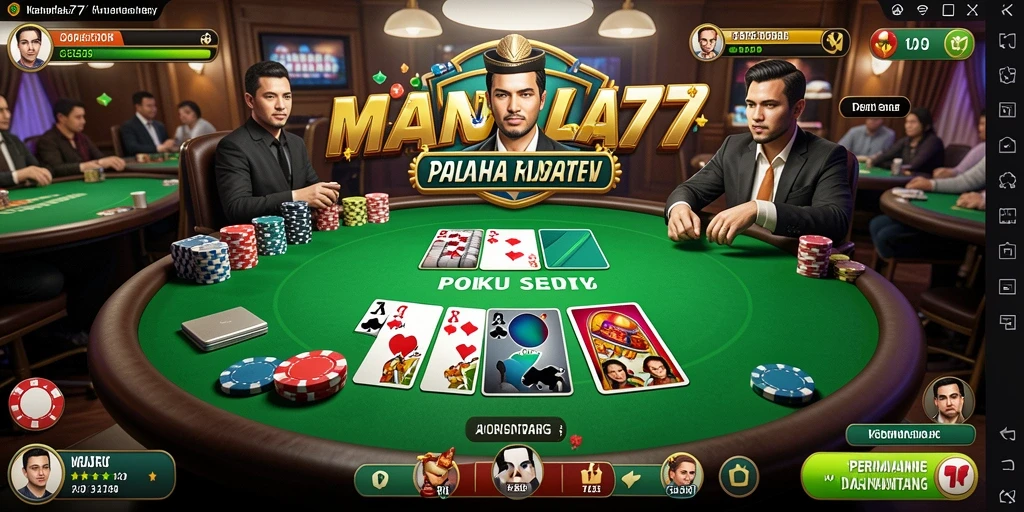 Tampilan gameplay menarik dari permainan Poker di MANDALA77.