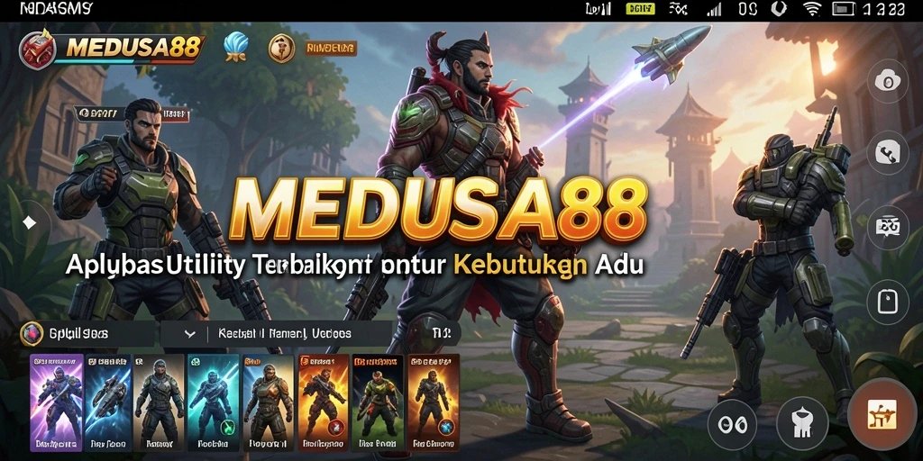 Tampilan antarmuka aplikasi MEDUSA88 yang modern dan fungsional.