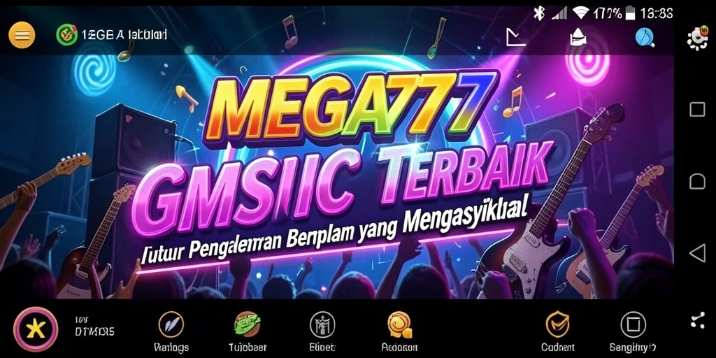 Screenshot gameplay MEGA777 menampilkan aksi bermain musik yang seru.