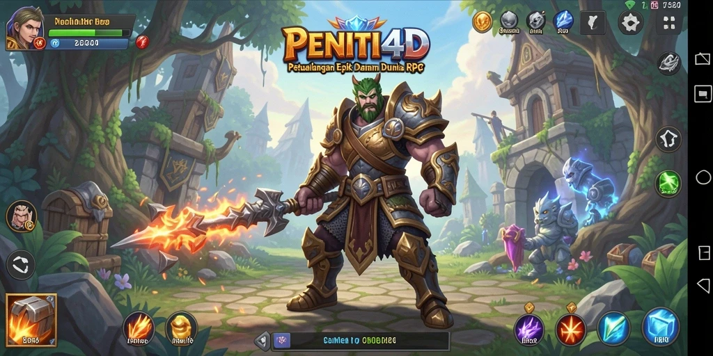 Screenshot gameplay PENITI4D menampilkan karakter dalam aksi seru di dunia RPG.