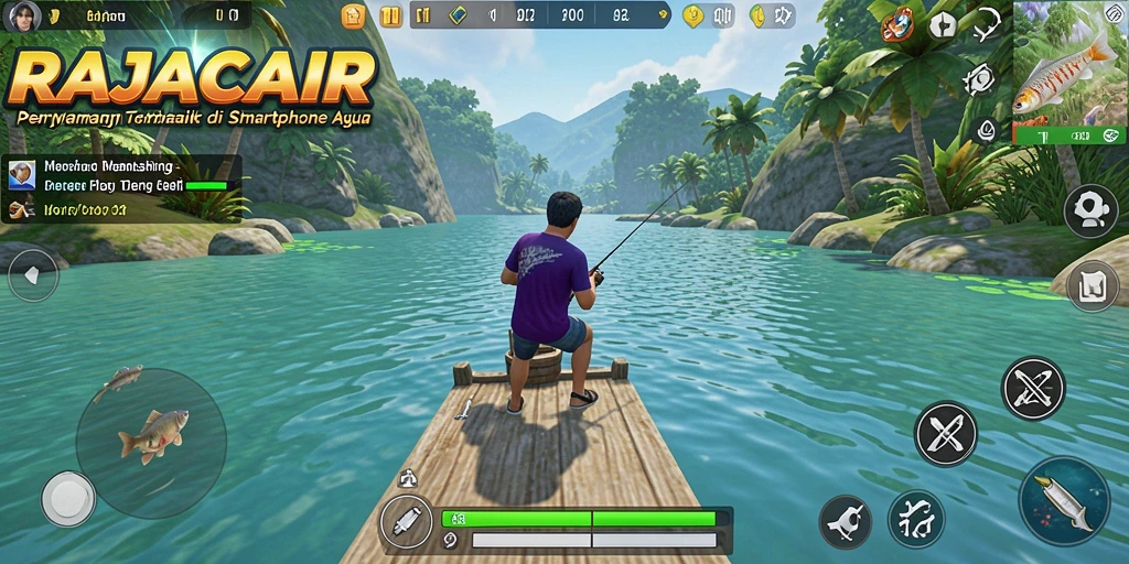 Tangkapan ikan yang spektakuler dalam gameplay RAJACAIR.