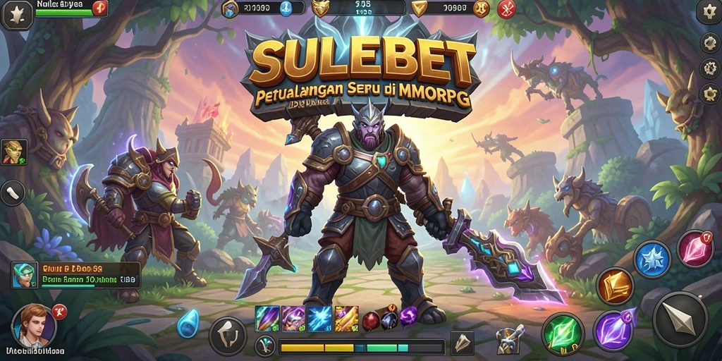 Tampilan gameplay SULEBET yang menggambarkan pertarungan seru dan dunia fantasi.