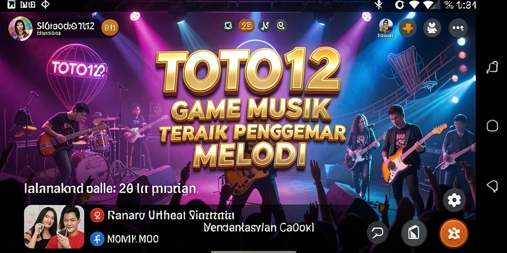 Screenshot gameplay TOTO12 yang menampilkan aksi seru di permainan musik.