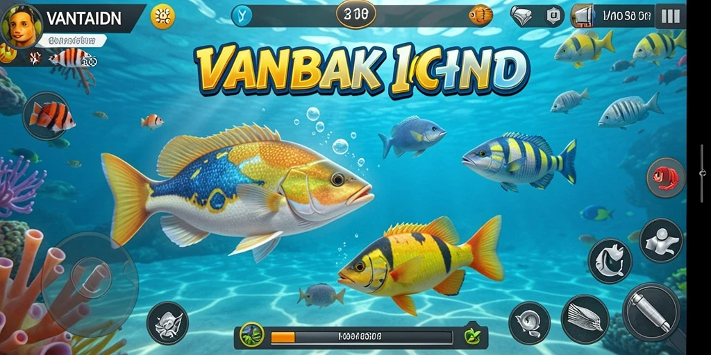 Tampilan gameplay VANTAIDN yang menarik saat berburu ikan.